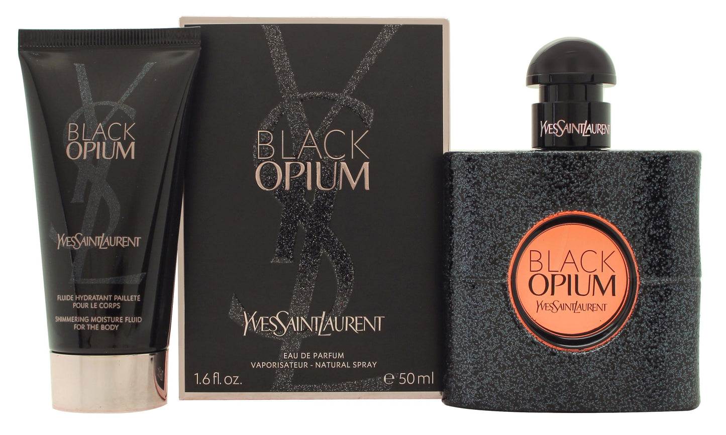 Yves Saint Laurent Black Opium Gift Set 50ml EDP + 50ml Body Lotion Women's Fragrance