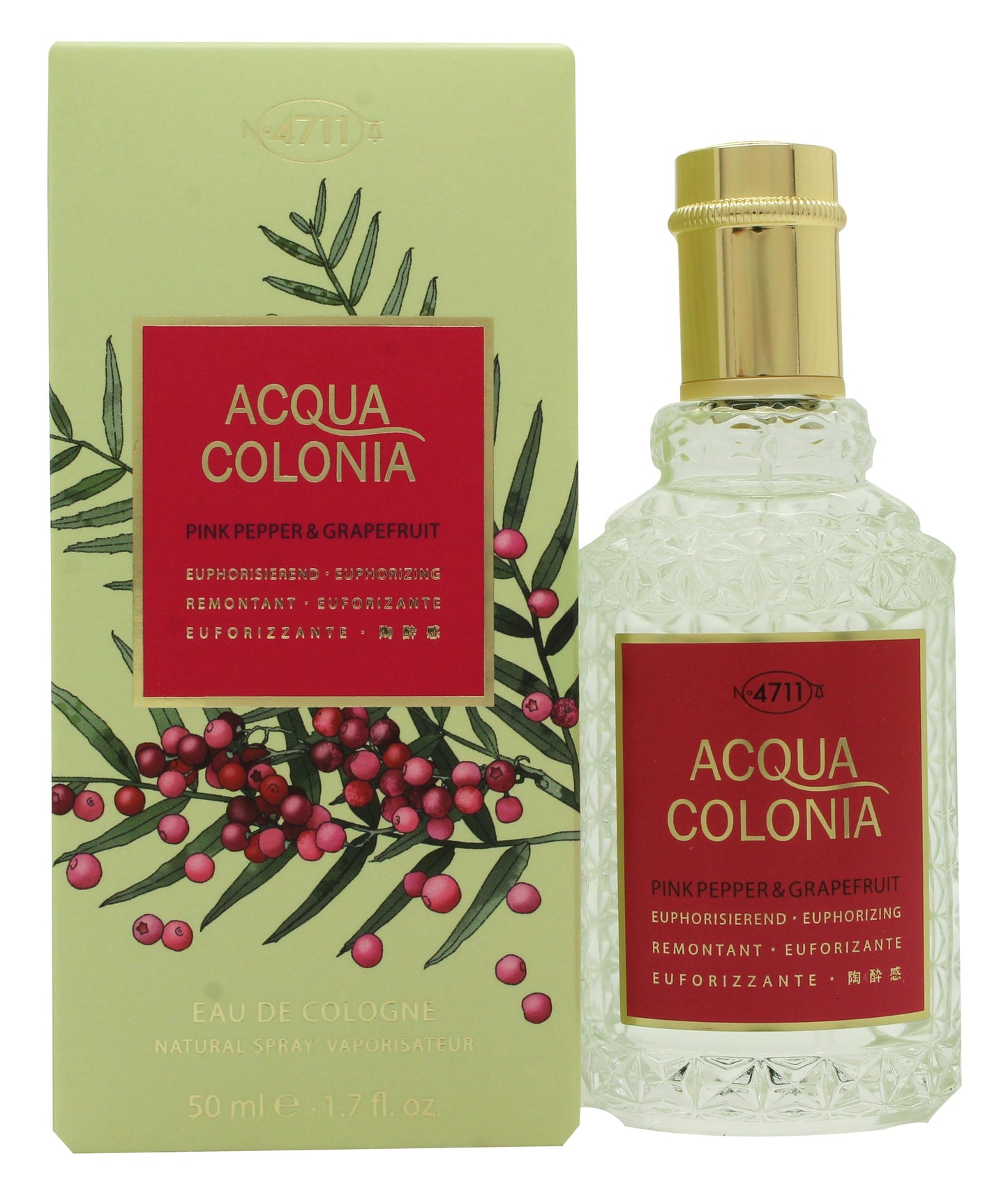 Mäurer & Wirtz 4711 Acqua Colonia Pink Pepper & Grapefruit Eau de Cologne 50ml Spray Unisex Fragrance