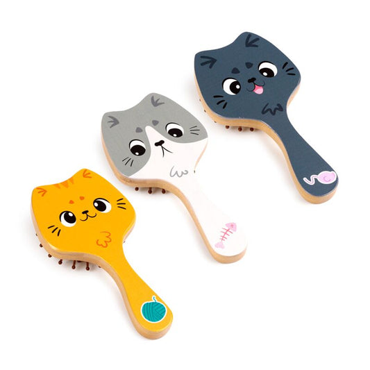 Bamboo Shaped Hair Brush - Beans & Co Cats
