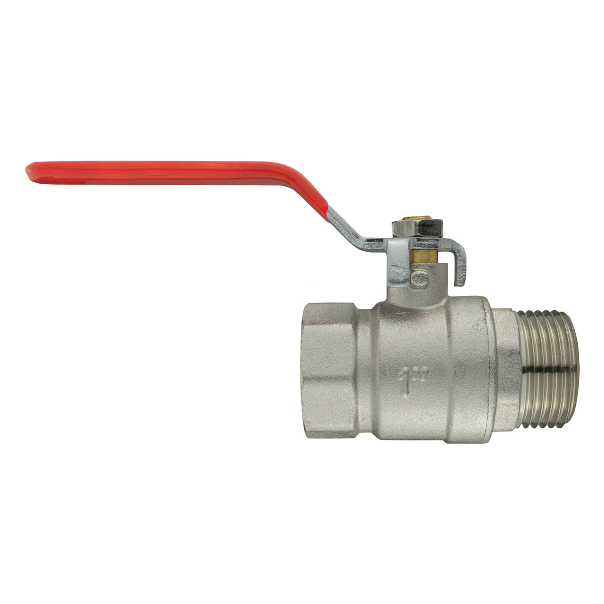Brass Nickel-Plated Lever Valve 1" BSPM-F