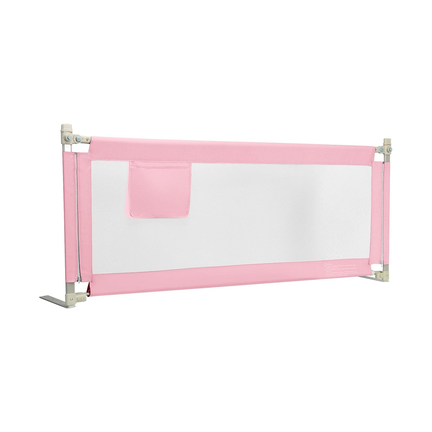 175 cm Infant Safety Bed Guardrail with Anti-Collision Cotton and Side Pocket-Blue