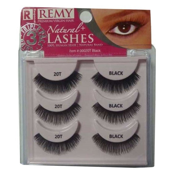 Response Bee Sales Remy Natural Volume Lashes for Effortless Beauty - Triple Pack (3 Pairs)