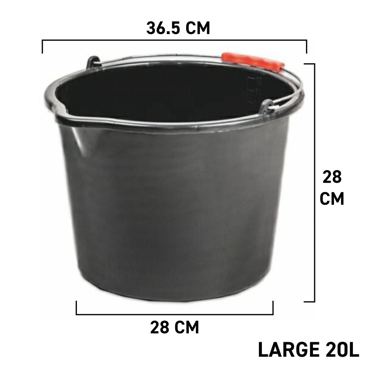 Black PP Bucket 20L