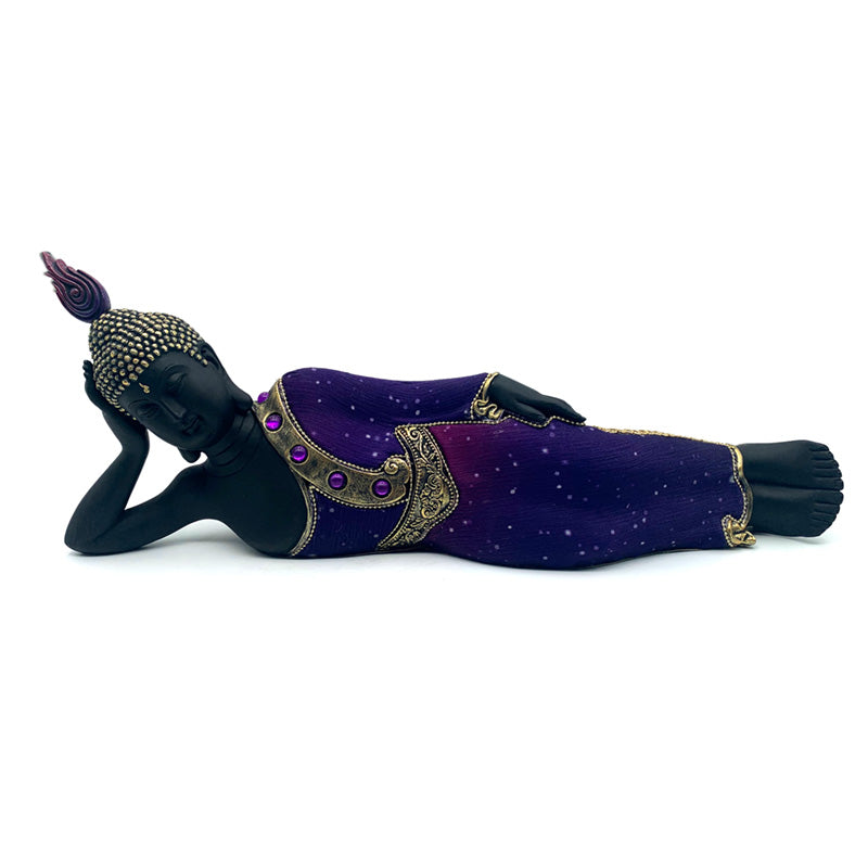 Purple & Black Thai Buddha Reclining