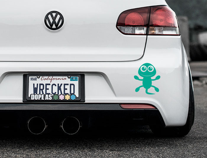 Adorable Lizard Bumper Car Sticker