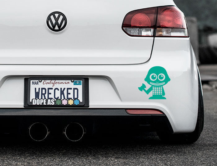 Adorable Lumberjack Bumper Car Sticker