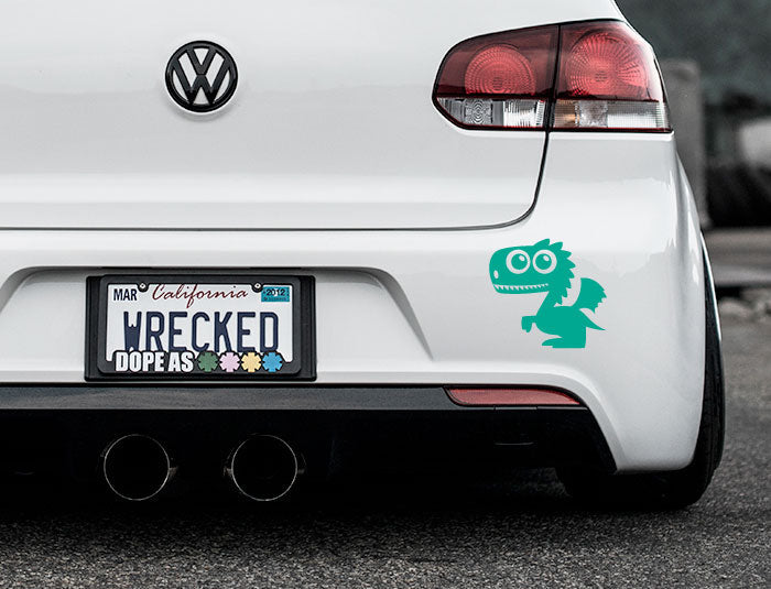 Adorable Dragon Bumper Car Sticker