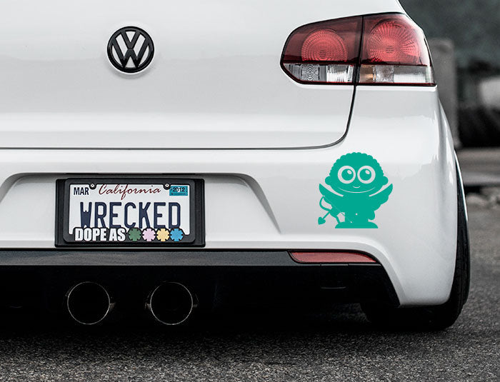 Adorable Cupid Bumper Car Sticker