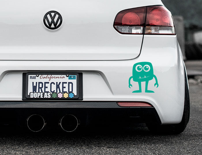 Adorable Monster Bumper Car Sticker