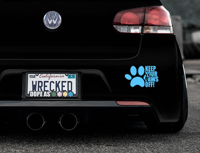 Keep Your Paws Off Bumper Car Sticker