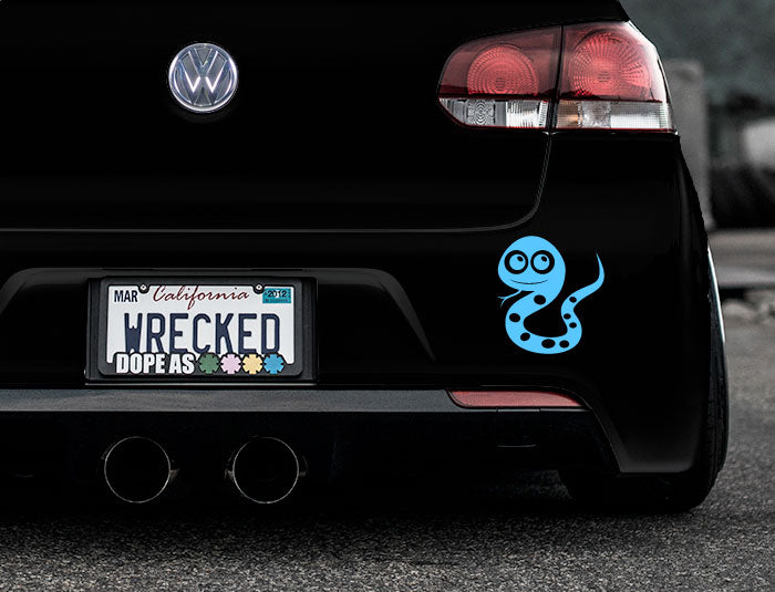 Adorable Snake Bumper Car Sticker