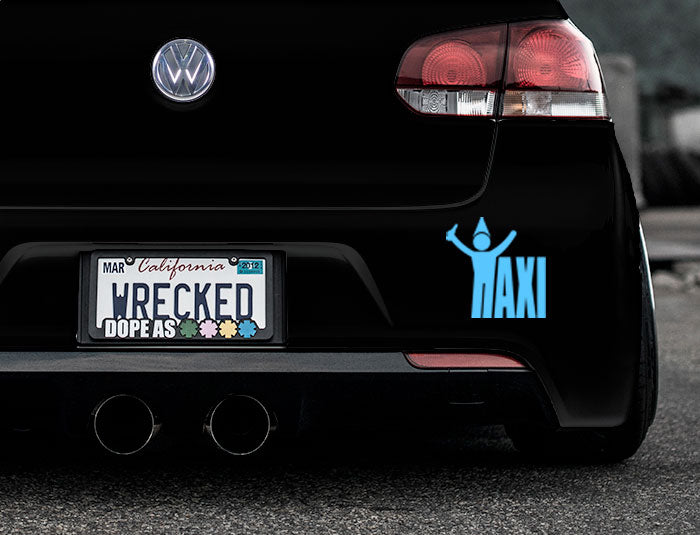 Taxi Drunk Bumper Car Sticker