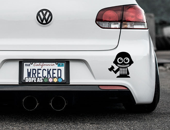 Adorable Lumberjack Bumper Car Sticker