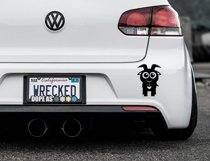 Adorable Goat Bumper Car Sticker