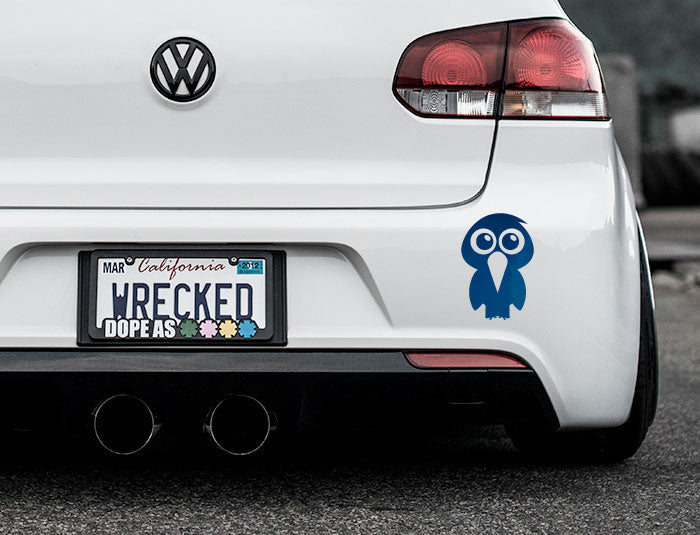 Adorable Hawk Bumper Car Sticker