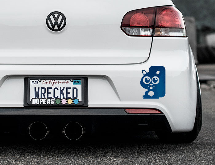 Adorable Beaver Bumper Car Sticker