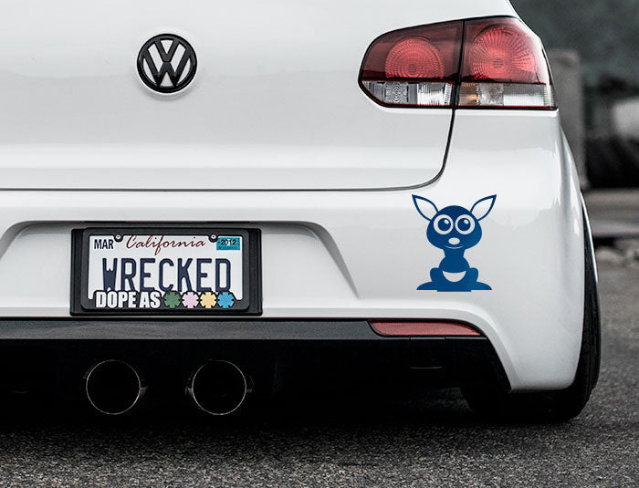 Adorable Kangaroo Bumper Car Sticker