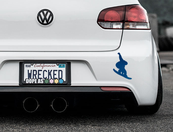 Snowboarder Bumper Car Sticker