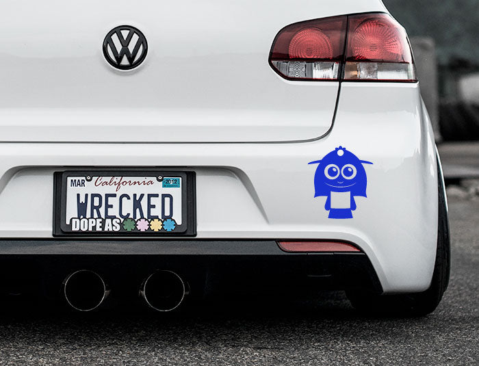 Adorable Lady Bumper Car Sticker