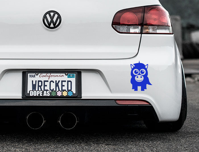 Adorable Unicorn Bumper Car Sticker