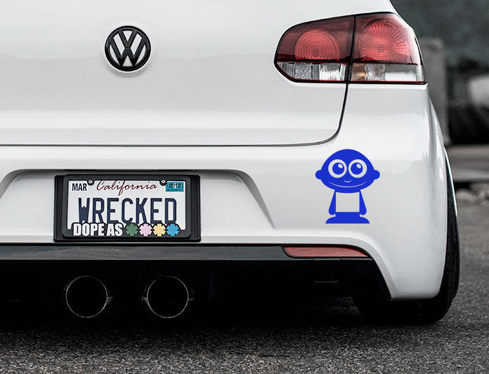 Adorable Boy Bumper Car Sticker