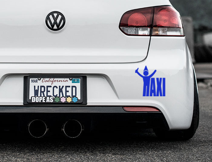 Taxi Drunk Bumper Car Sticker