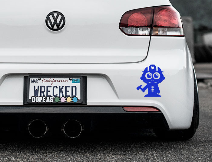Adorable Firefighter Bumper Car Sticker