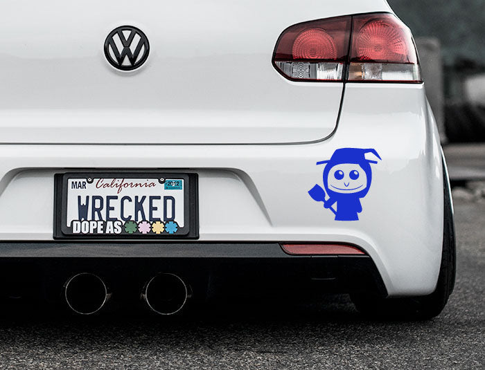 Adorable Witch Bumper Car Sticker