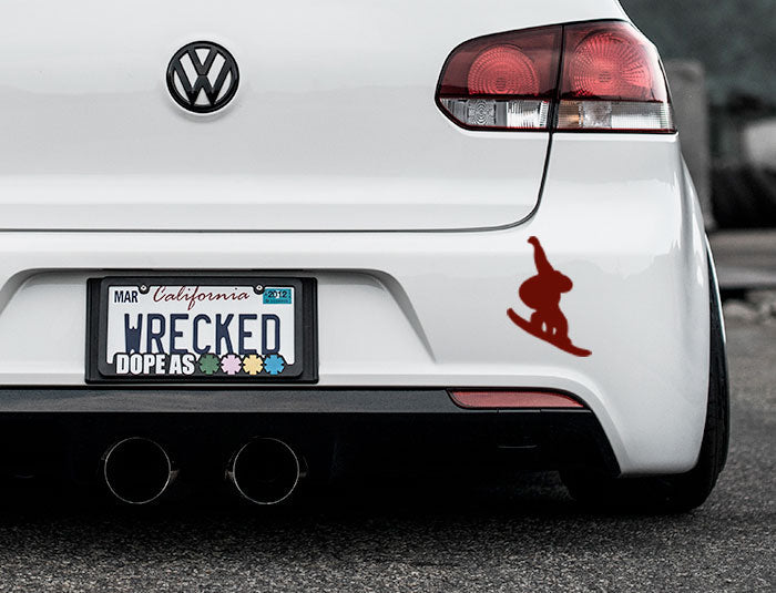 Snowboarder Bumper Car Sticker
