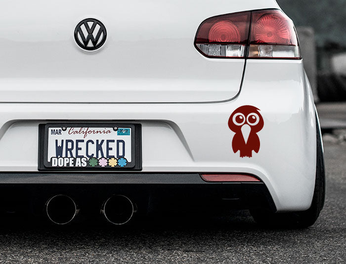 Adorable Hawk Bumper Car Sticker