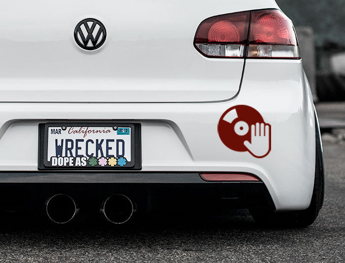 DJ Music Bumper Car Sticker