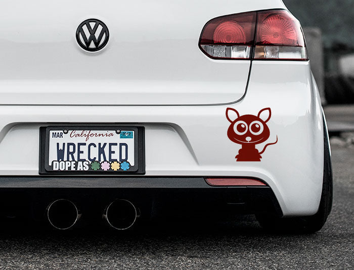Adorable Rat Bumper Car Sticker