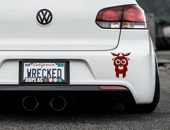 Adorable Deer Bumper Car Sticker
