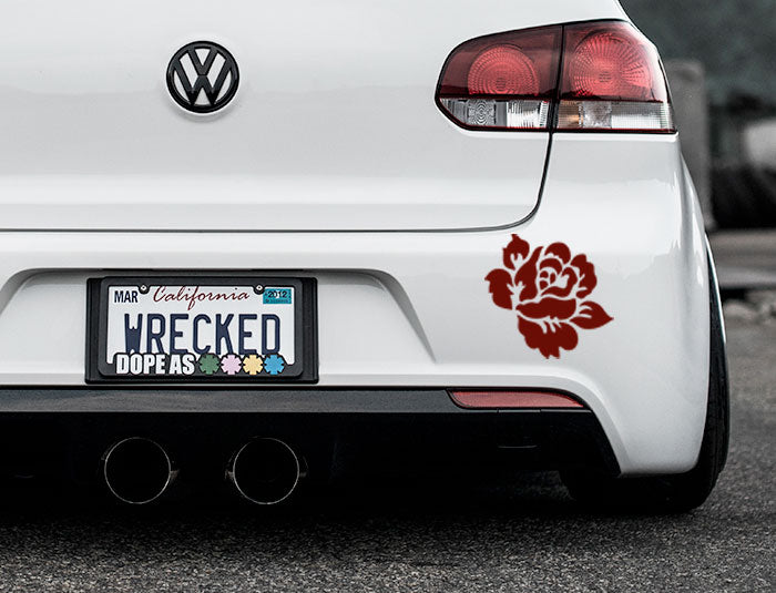 English Rose Bumper Car Sticker