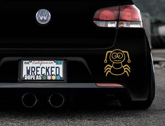 Funny Cartoon Insect Bumper Car Sticker