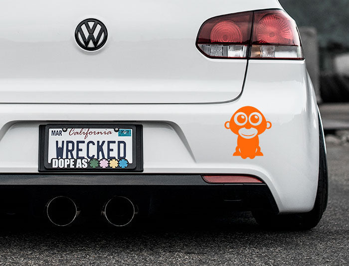 Adorable Gorilla Bumper Car Sticker