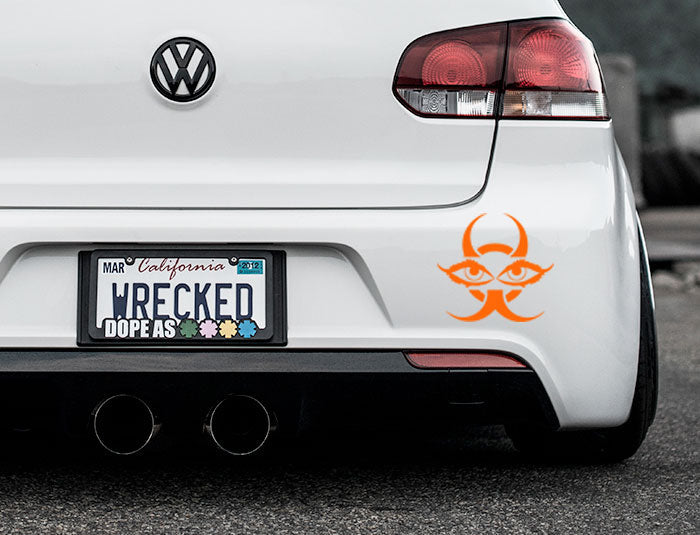Chinese Devil Eyes Bumper Car Sticker