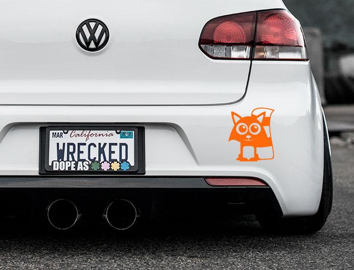 Adorable Raccoon Bumper Car Sticker