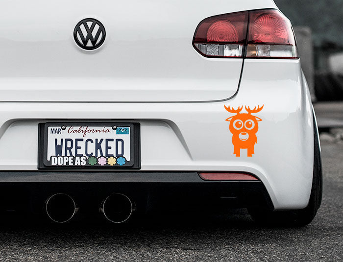Adorable Deer Bumper Car Sticker