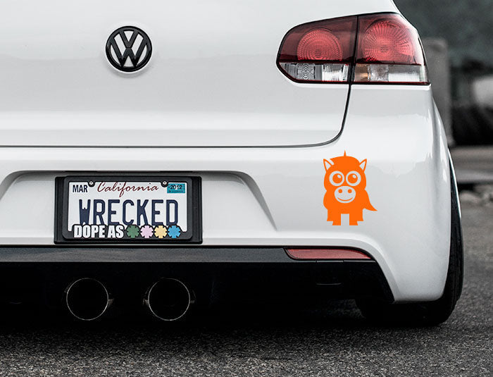 Adorable Unicorn Bumper Car Sticker