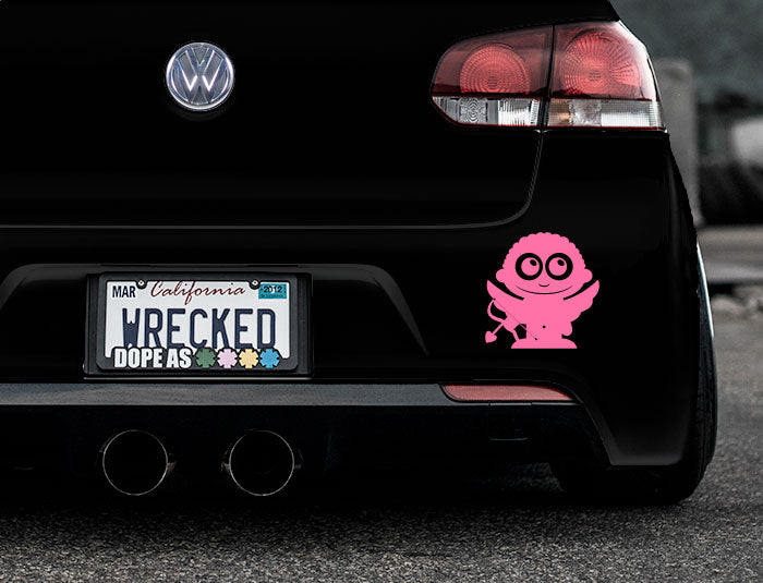 Adorable Cupid Bumper Car Sticker
