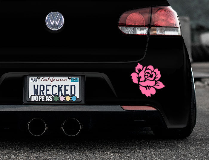 English Rose Bumper Car Sticker