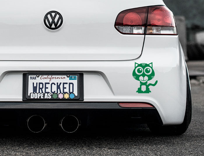 Adorable Tiger Bumper Car Sticker