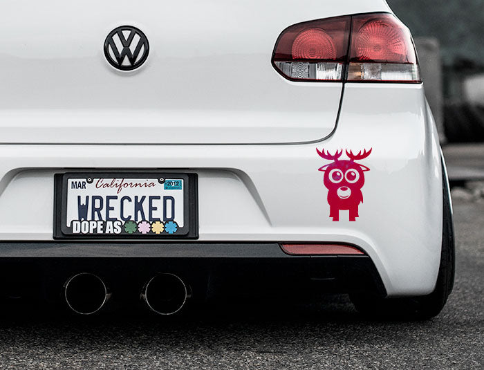 Adorable Deer Bumper Car Sticker