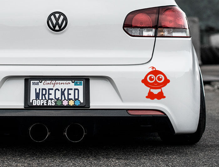 Adorable Baby Bumper Car Sticker