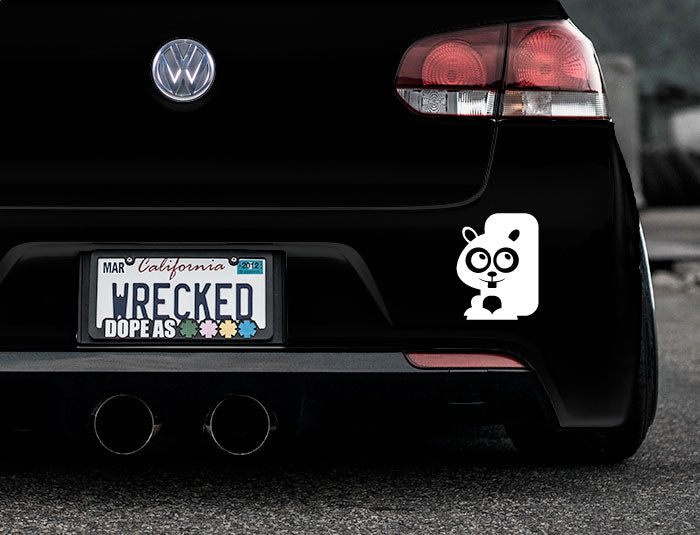 Adorable Beaver Bumper Car Sticker