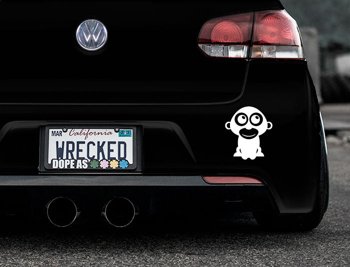 Adorable Gorilla Bumper Car Sticker