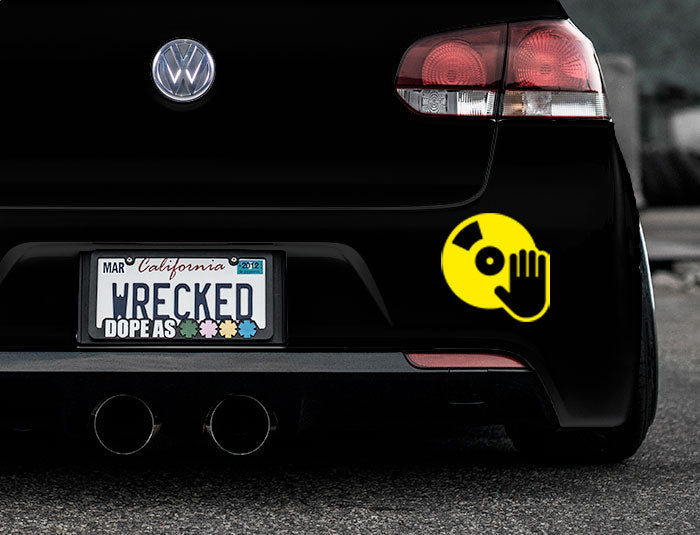 DJ Music Bumper Car Sticker