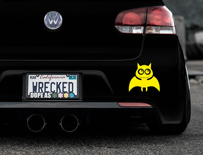 Adorable Bat Bumper Car Sticker