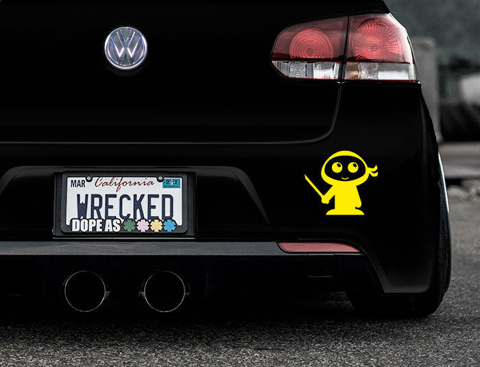 Adorable Ninja Bumper Car Sticker